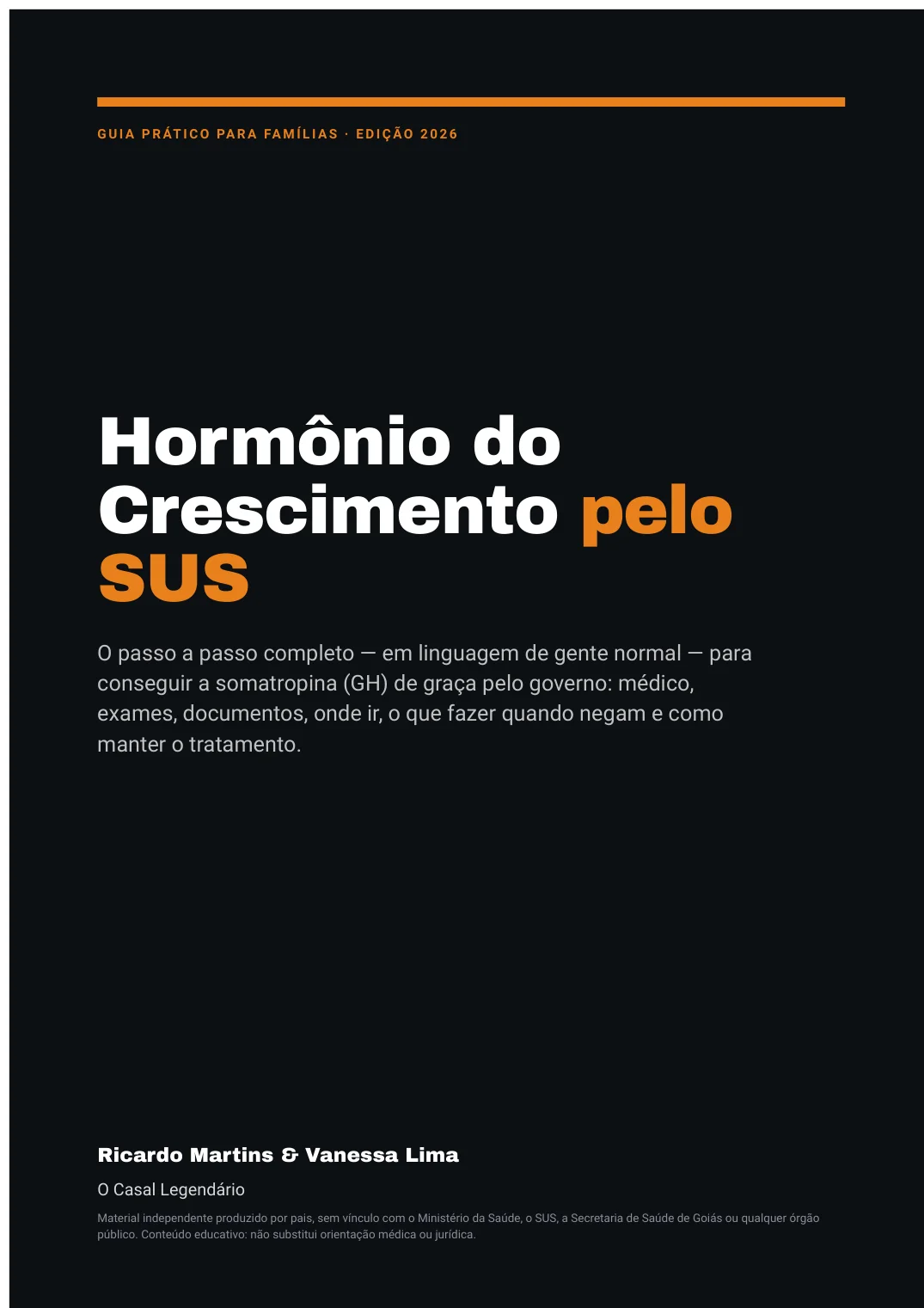 Capa do guia Hormônio do Crescimento pelo SUS